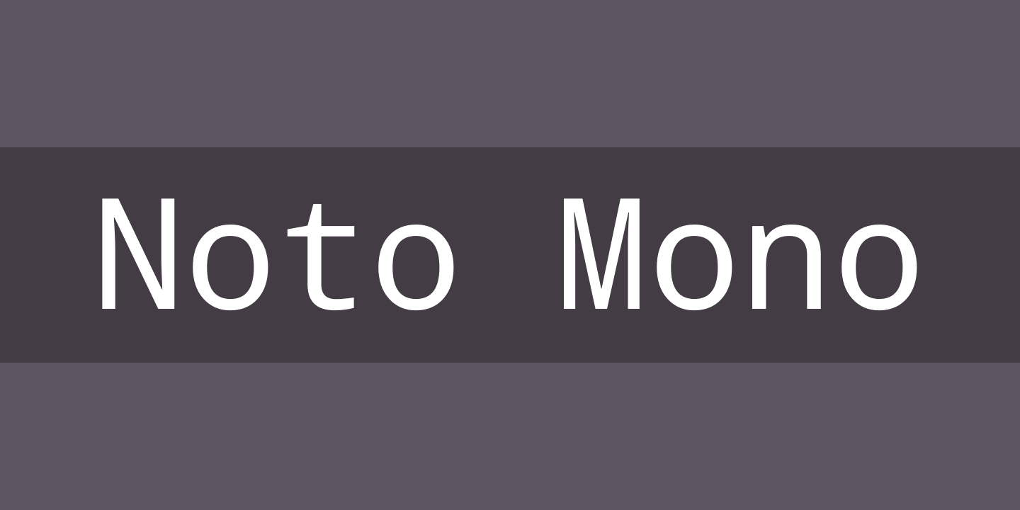 Пример шрифта Noto Mono Regular